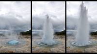 Geyser - étapes de l'éruption (Strokkur, Geysir, Islande)